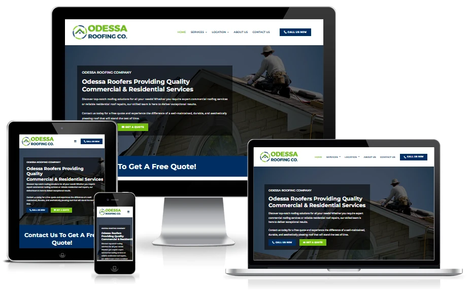 Odessa Roofing Co. website home page